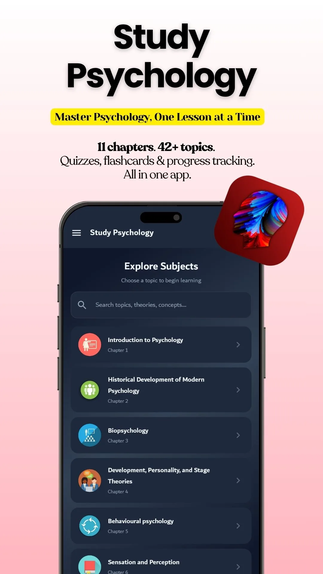 Screenshot of Learn Psychology