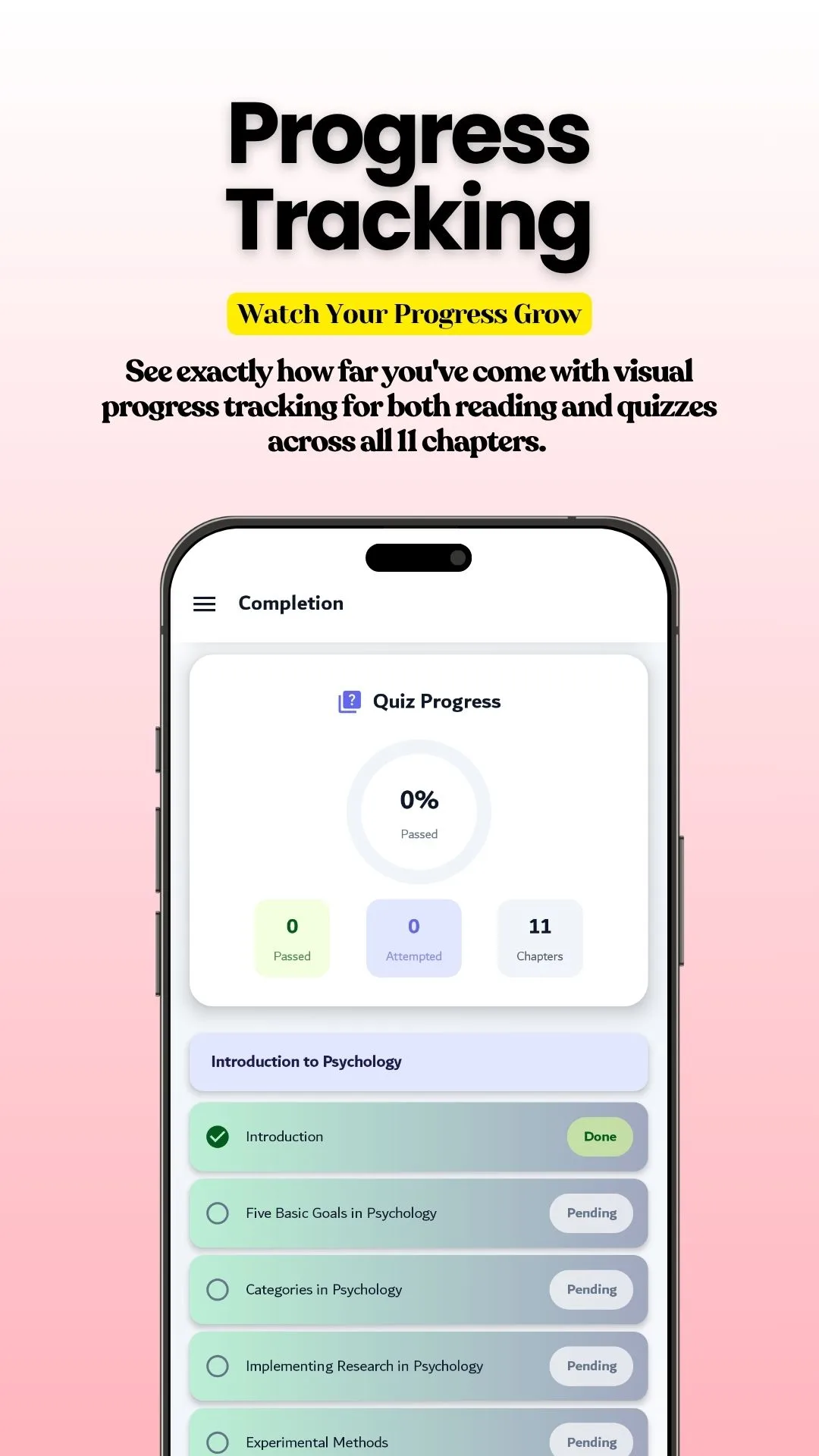 Screenshot of Learn Psychology
