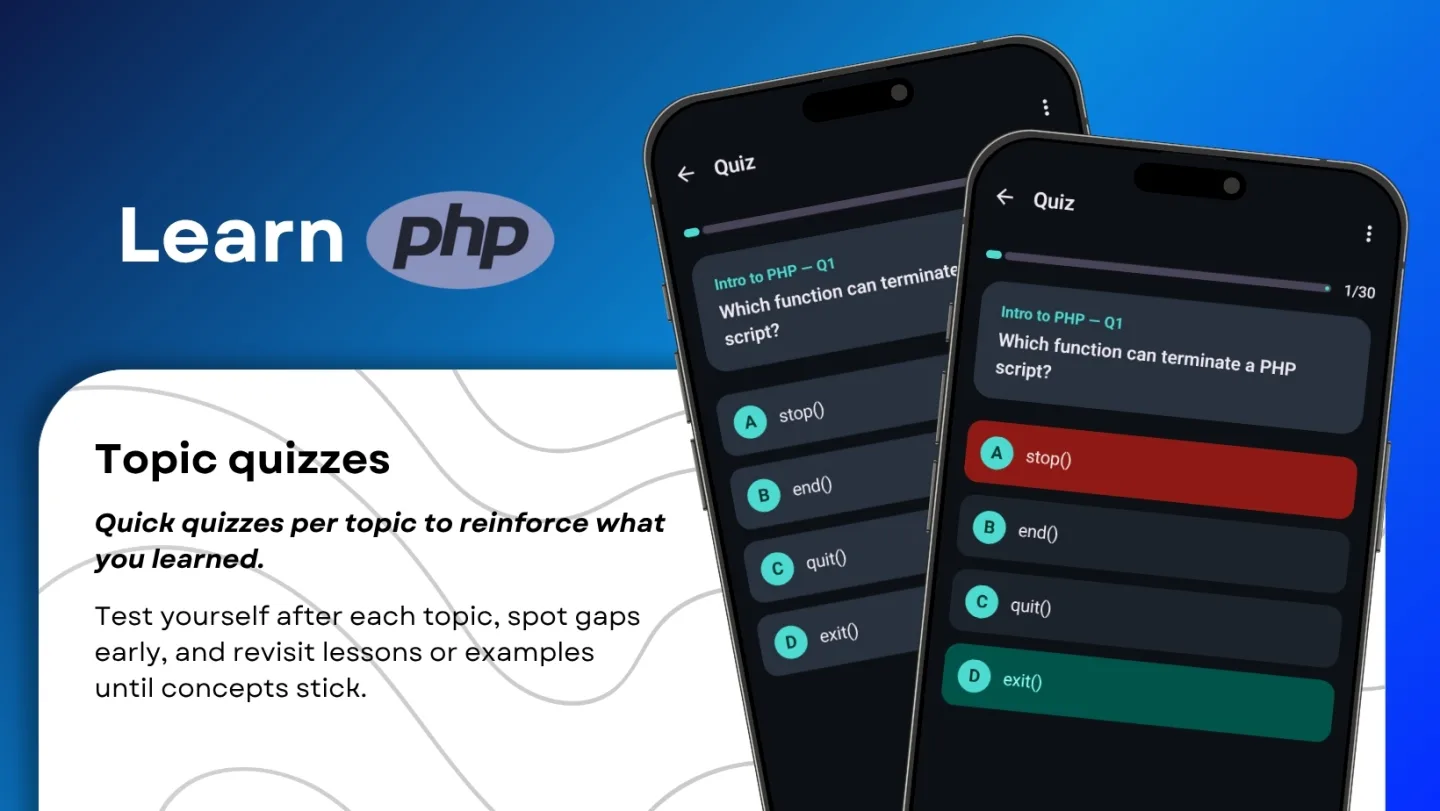 Screenshot of Learn PHP