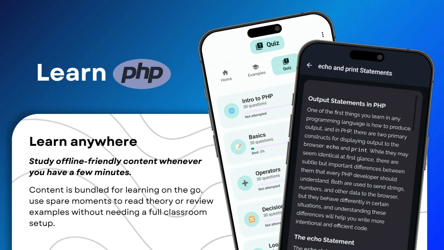 Screenshot of Learn PHP