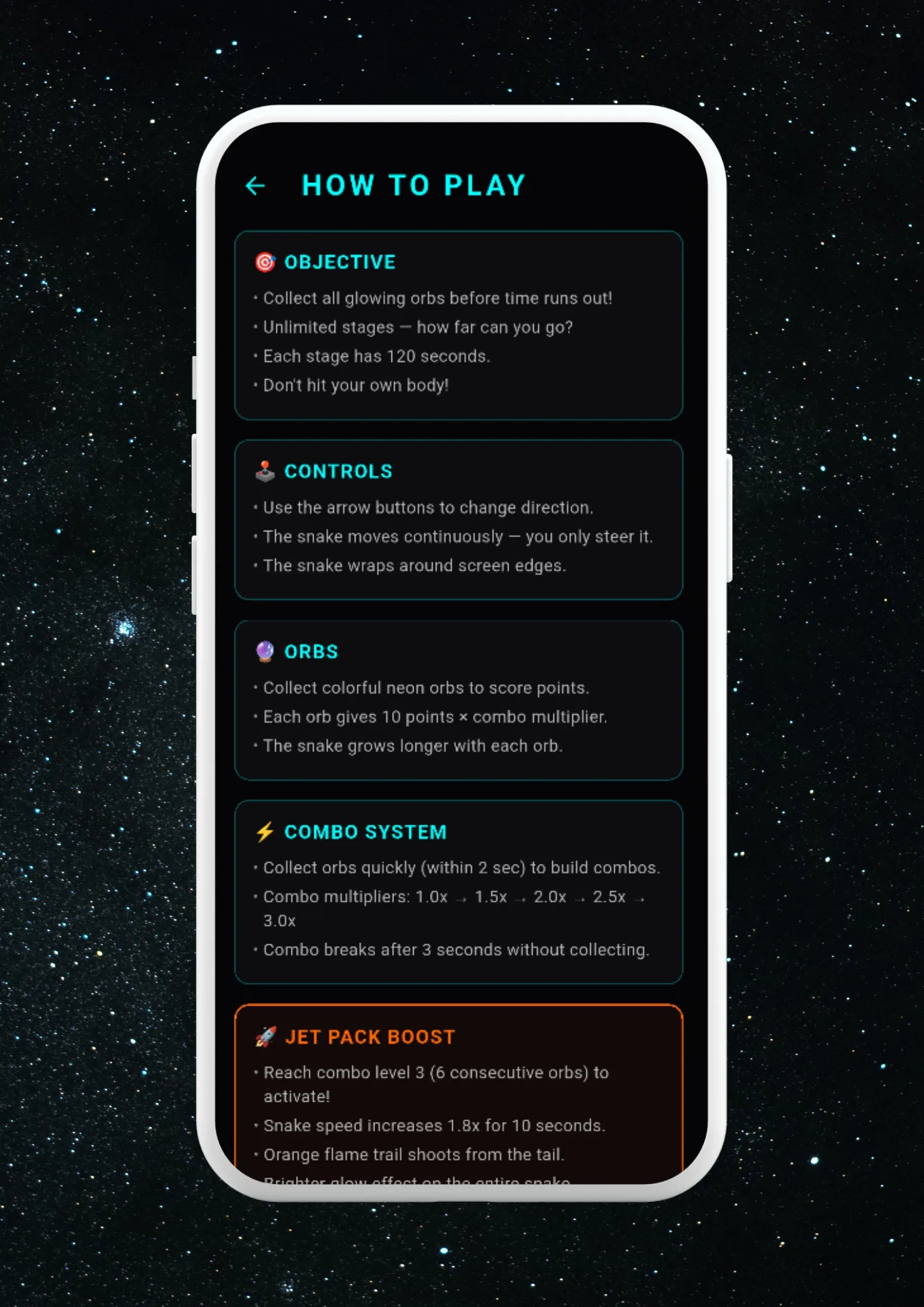 Screenshot of Neon-Snake