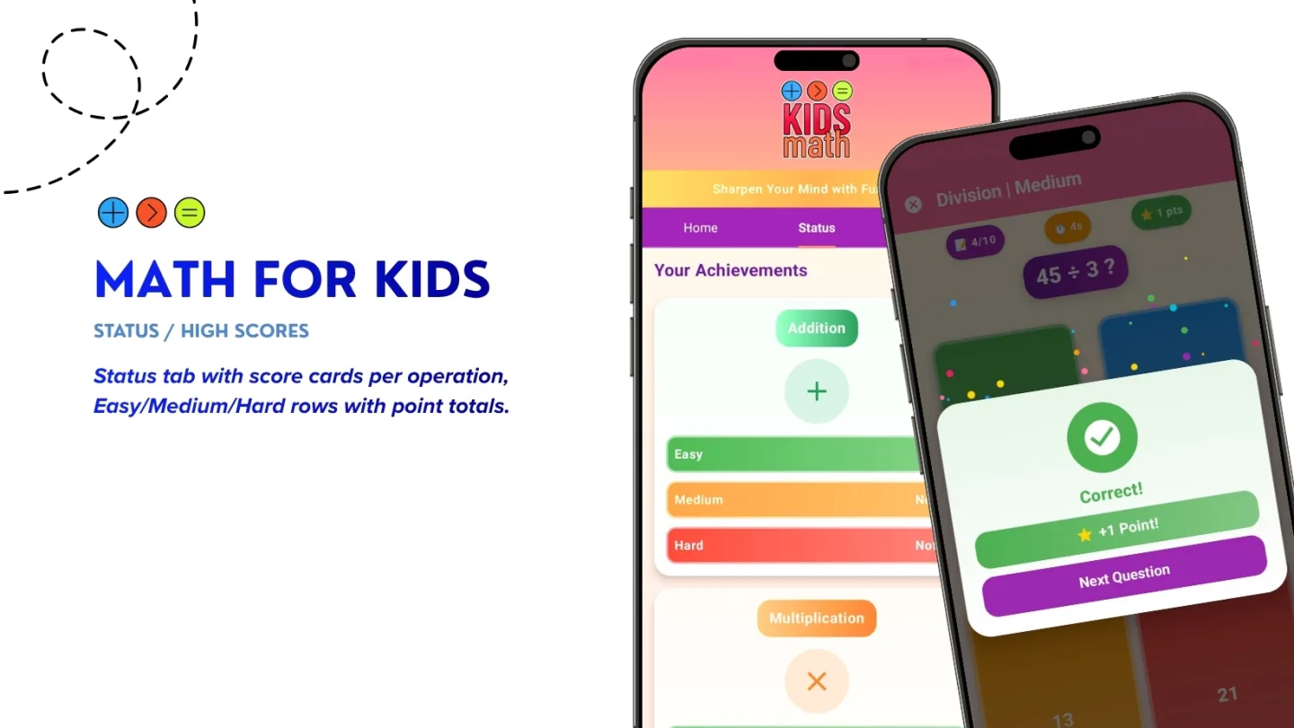Screenshot of Kids Maths