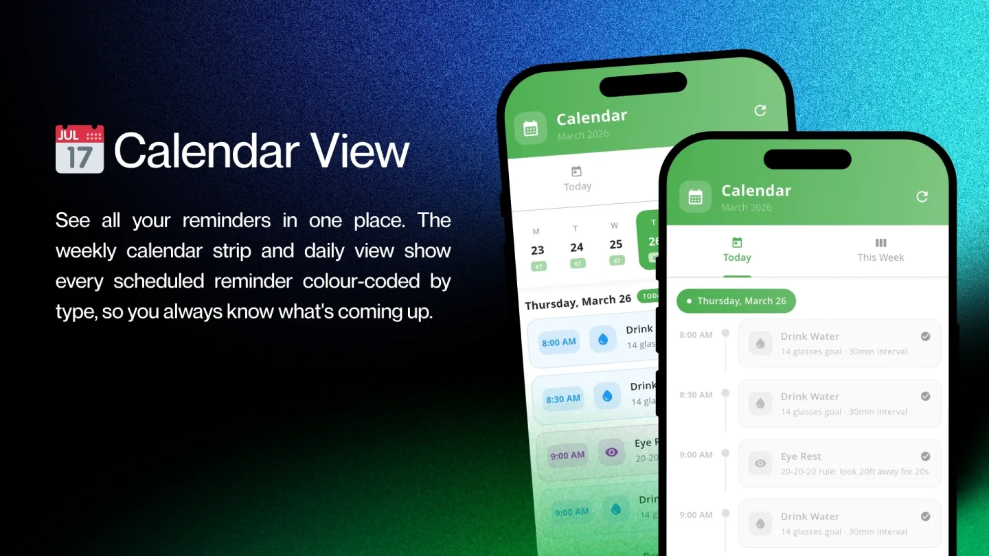 Screenshot of Active Health & Reminders