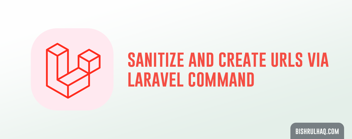 Sanitize and Create URLs via Laravel command