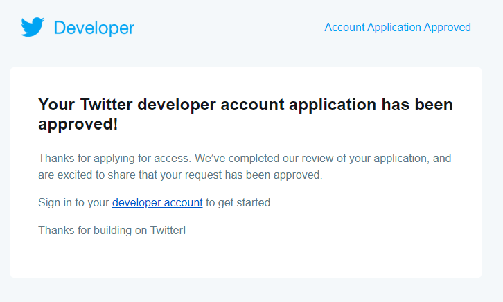 Approval of Developer Account