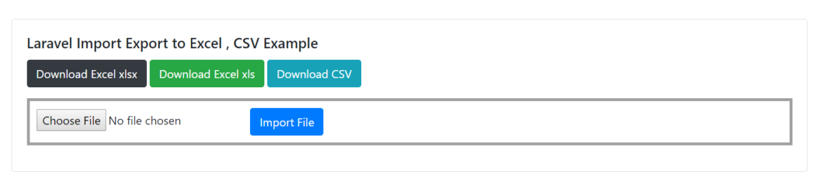 Laravel Import, Export – Excel CSV